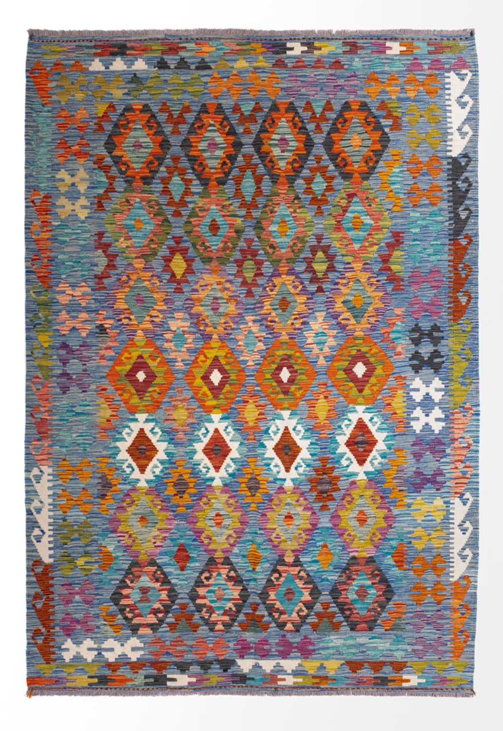 Tapis Kelim - Splash - 241 x 175 cm - multicolore