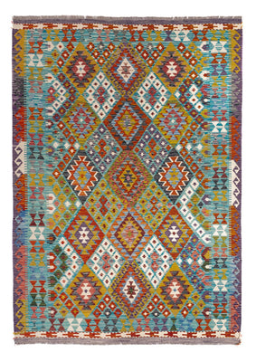 Tapis Kelim - Splash - 247 x 178 cm - multicolore