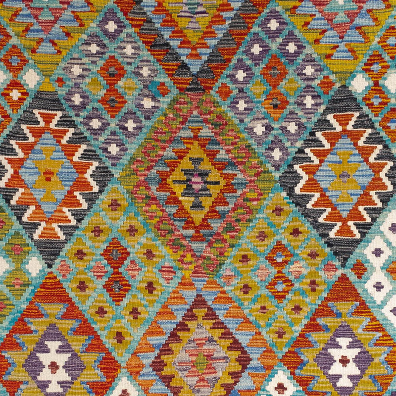 Tapis Kelim - Splash - 247 x 178 cm - multicolore