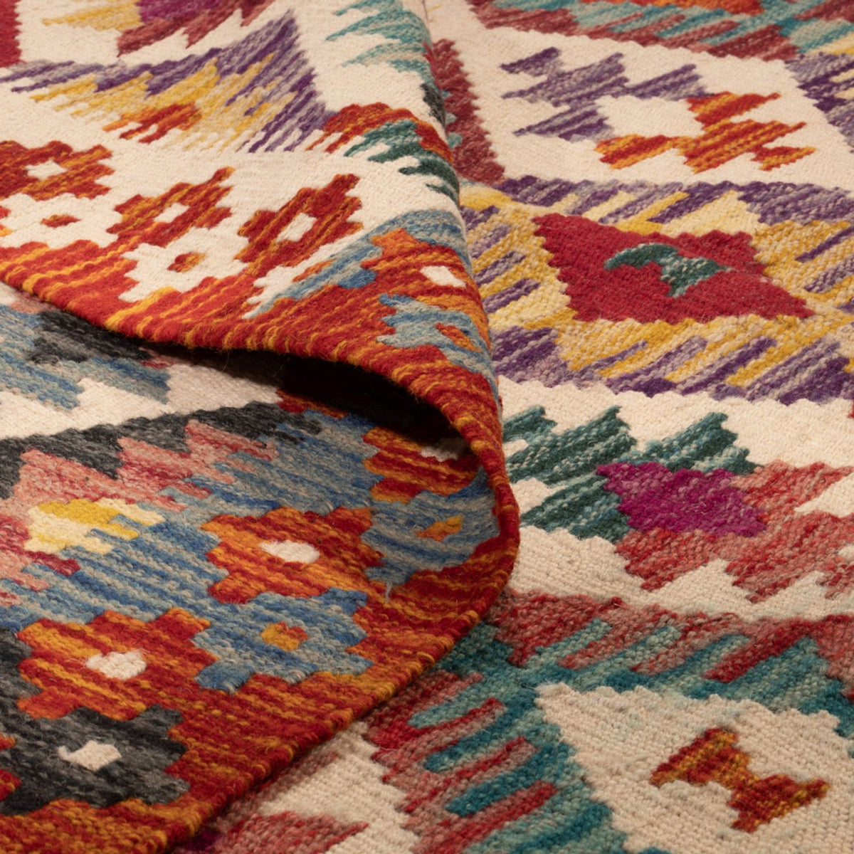 Tapis Kelim - Splash - 245 x 165 cm - multicolore