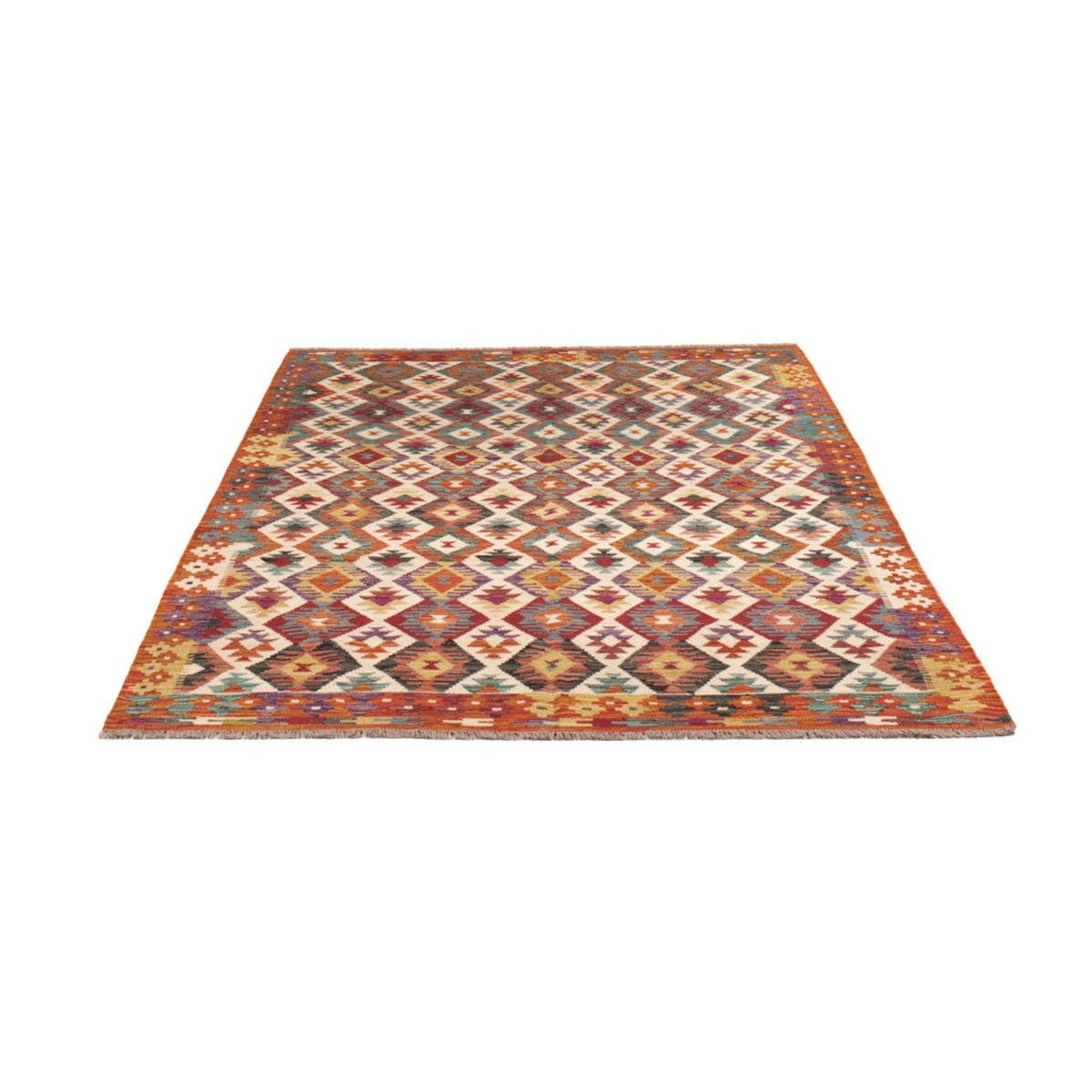 Tapis Kelim - Splash - 245 x 165 cm - multicolore