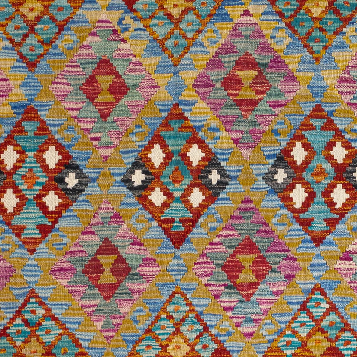 Tapis Kelim - Splash - 197 x 150 cm - multicolore