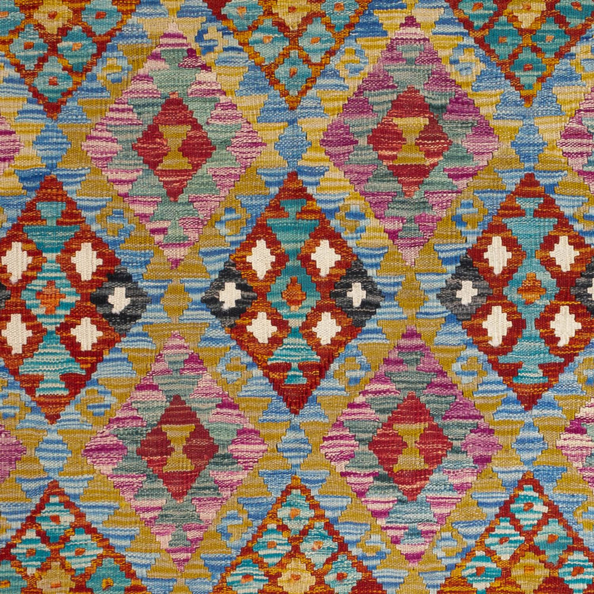 Tapis Kelim - Splash - 197 x 150 cm - multicolore