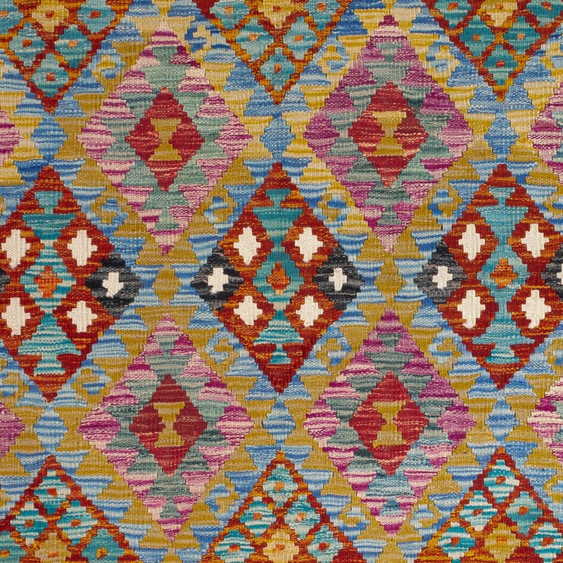 Tapis Kelim - Splash - 197 x 150 cm - multicolore