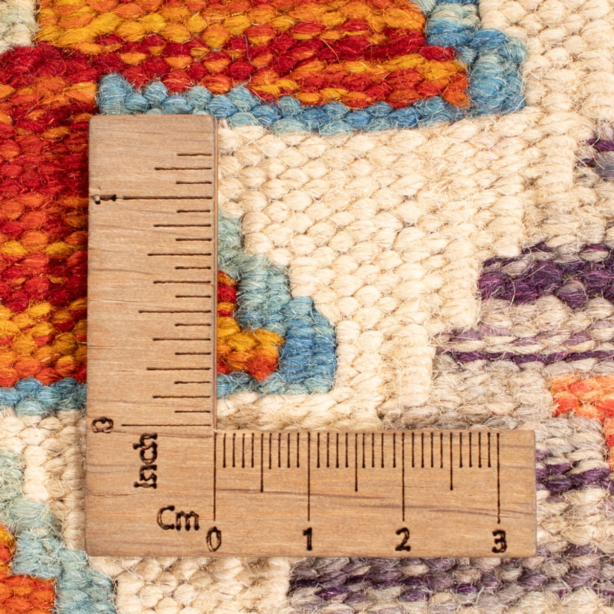 Tapis Kelim - Splash carré  - 152 x 152 cm - multicolore