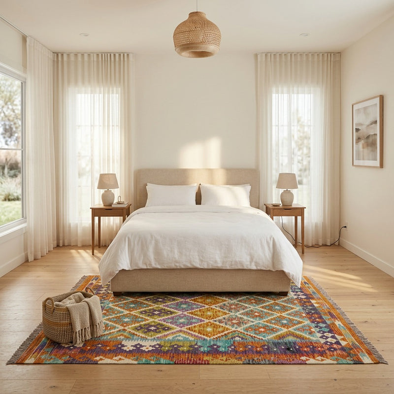 Kilim Maimana Tapis 158x152cm - Tapis en laine