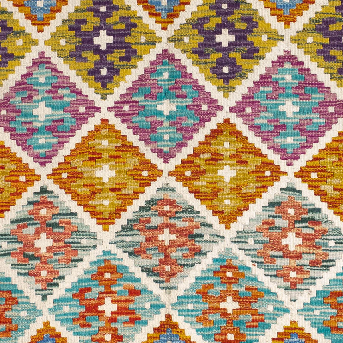 Tapis Kelim - Splash - 158 x 152 cm - multicolore