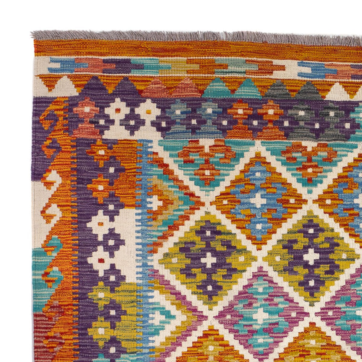 Tapis Kelim - Splash - 158 x 152 cm - multicolore