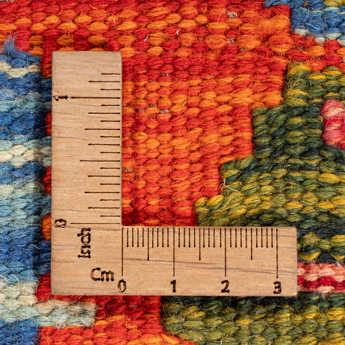 Tapis Kelim - Splash carré  - 154 x 152 cm - multicolore