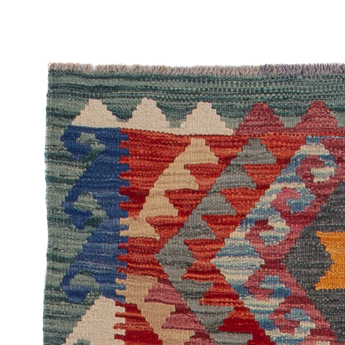 Tapis de couloir Tapis Kelim - Splash - 244 x 79 cm - multicolore