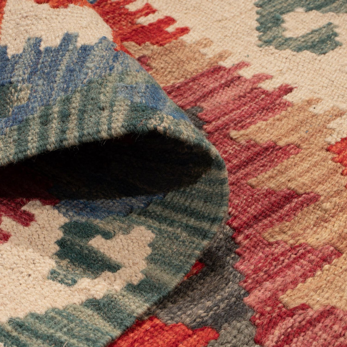 Tapis de couloir Tapis Kelim - Splash - 244 x 79 cm - multicolore