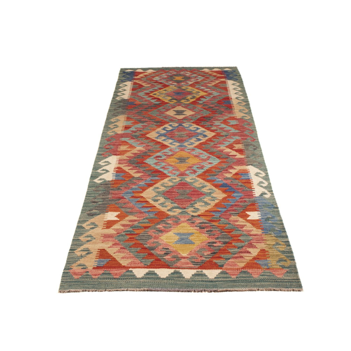 Tapis de couloir Tapis Kelim - Splash - 244 x 79 cm - multicolore
