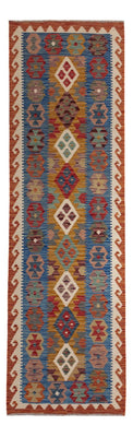 Tapis de couloir Tapis Kelim - Splash - 255 x 82 cm - multicolore