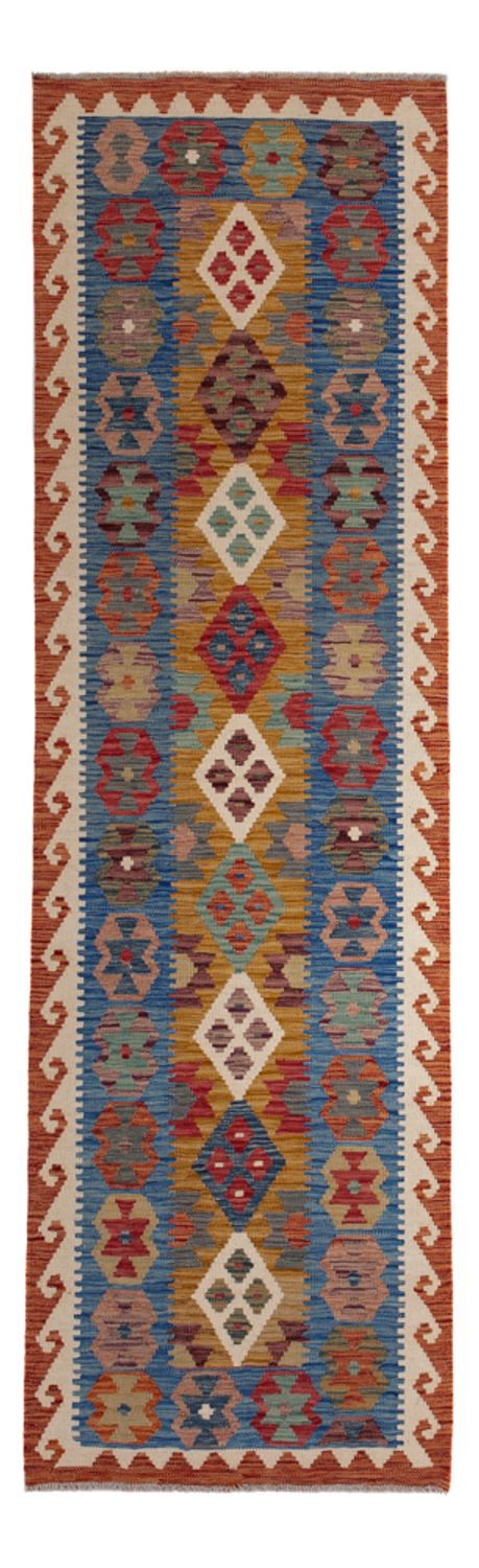 Tapis de couloir Tapis Kelim - Splash - 255 x 82 cm - multicolore