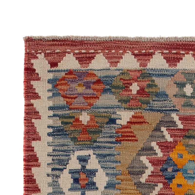 Tapis de couloir Tapis Kelim - Splash - 243 x 79 cm - multicolore