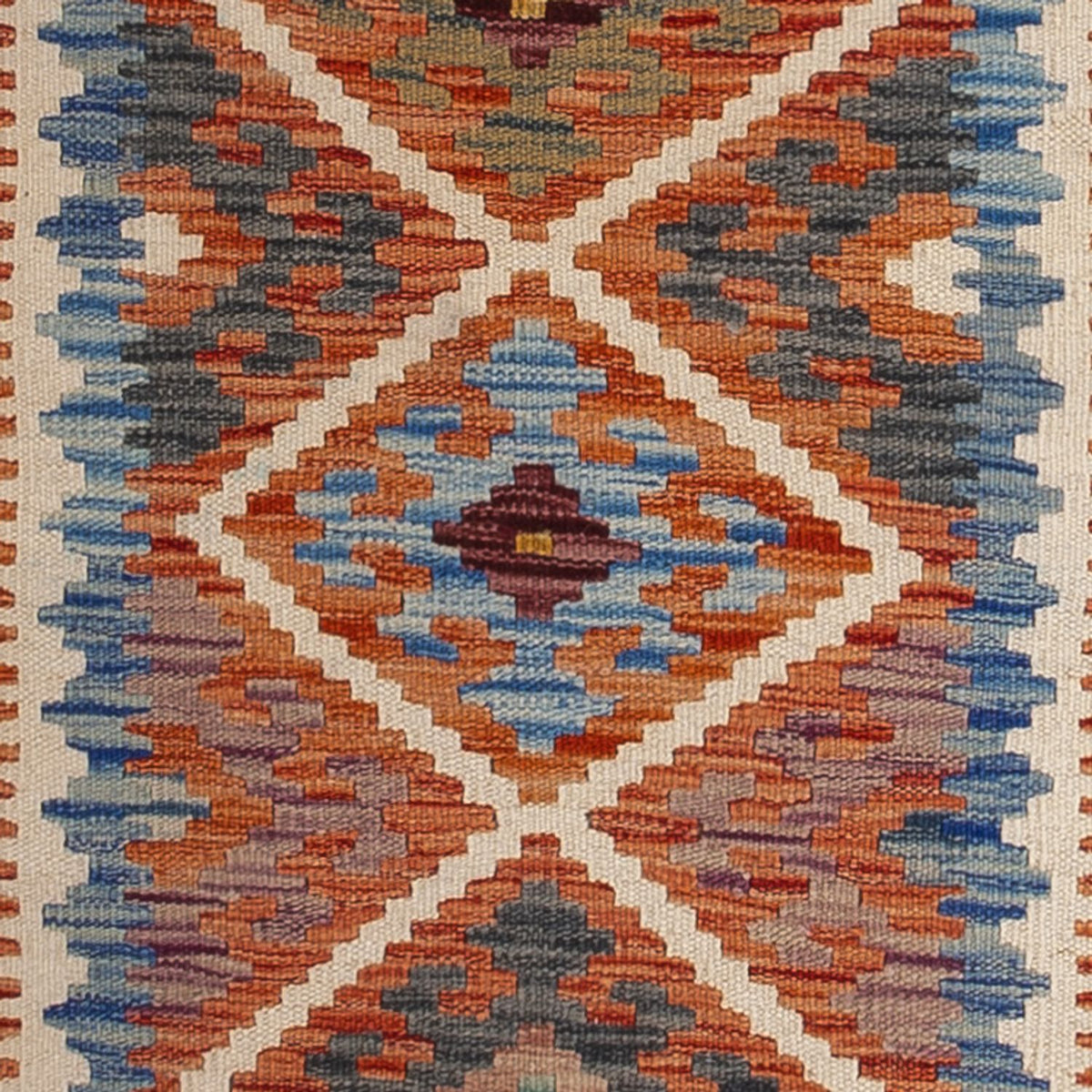 Tapis de couloir Tapis Kelim - Splash - 246 x 76 cm - multicolore