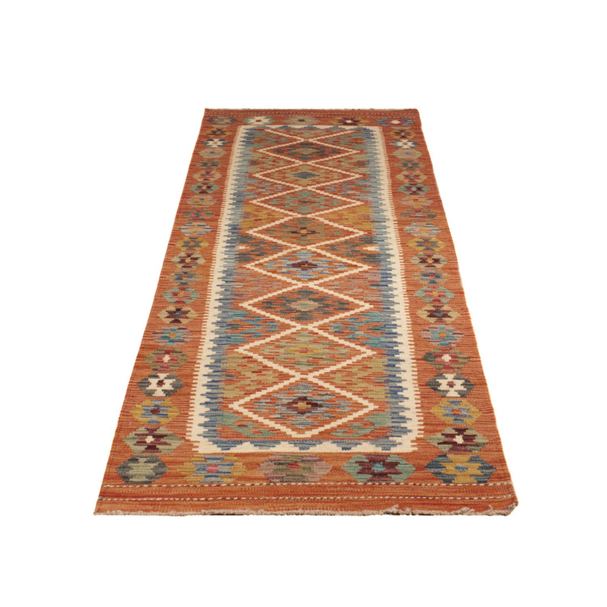 Tapis de couloir Tapis Kelim - Splash - 246 x 76 cm - multicolore