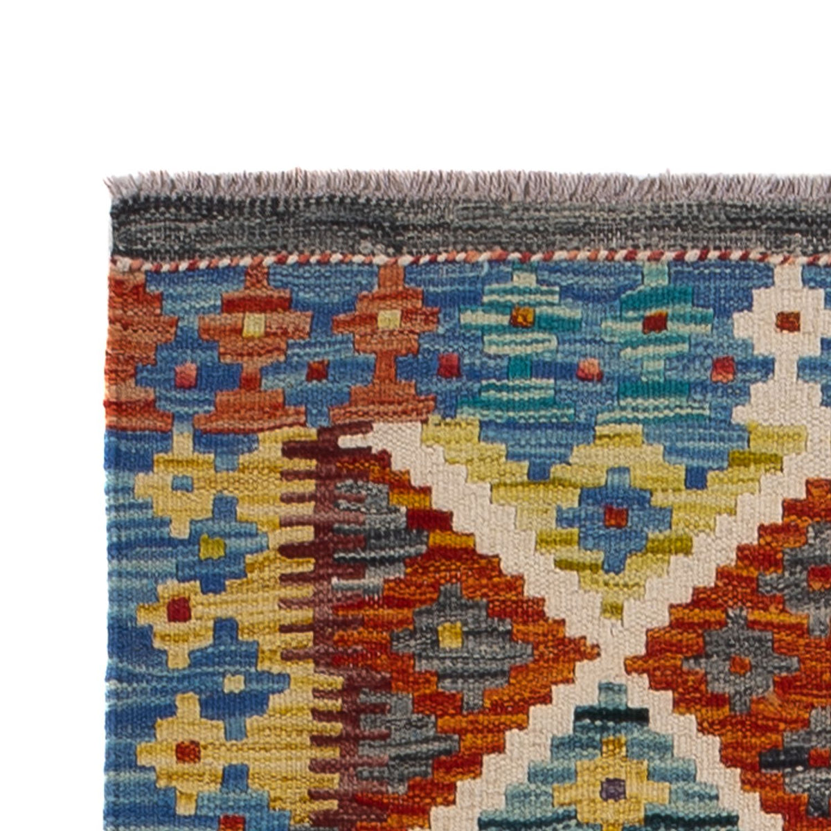 Tapis de couloir Tapis Kelim - Splash - 239 x 79 cm - multicolore