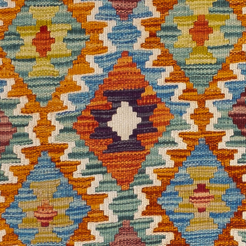 Tapis de couloir Tapis Kelim - Splash - 201 x 84 cm - multicolore