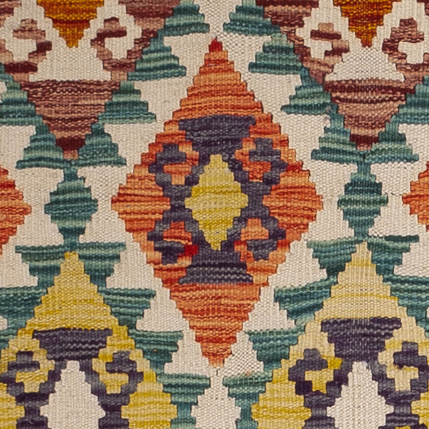 Tapis de couloir Tapis Kelim - Splash - 202 x 86 cm - multicolore