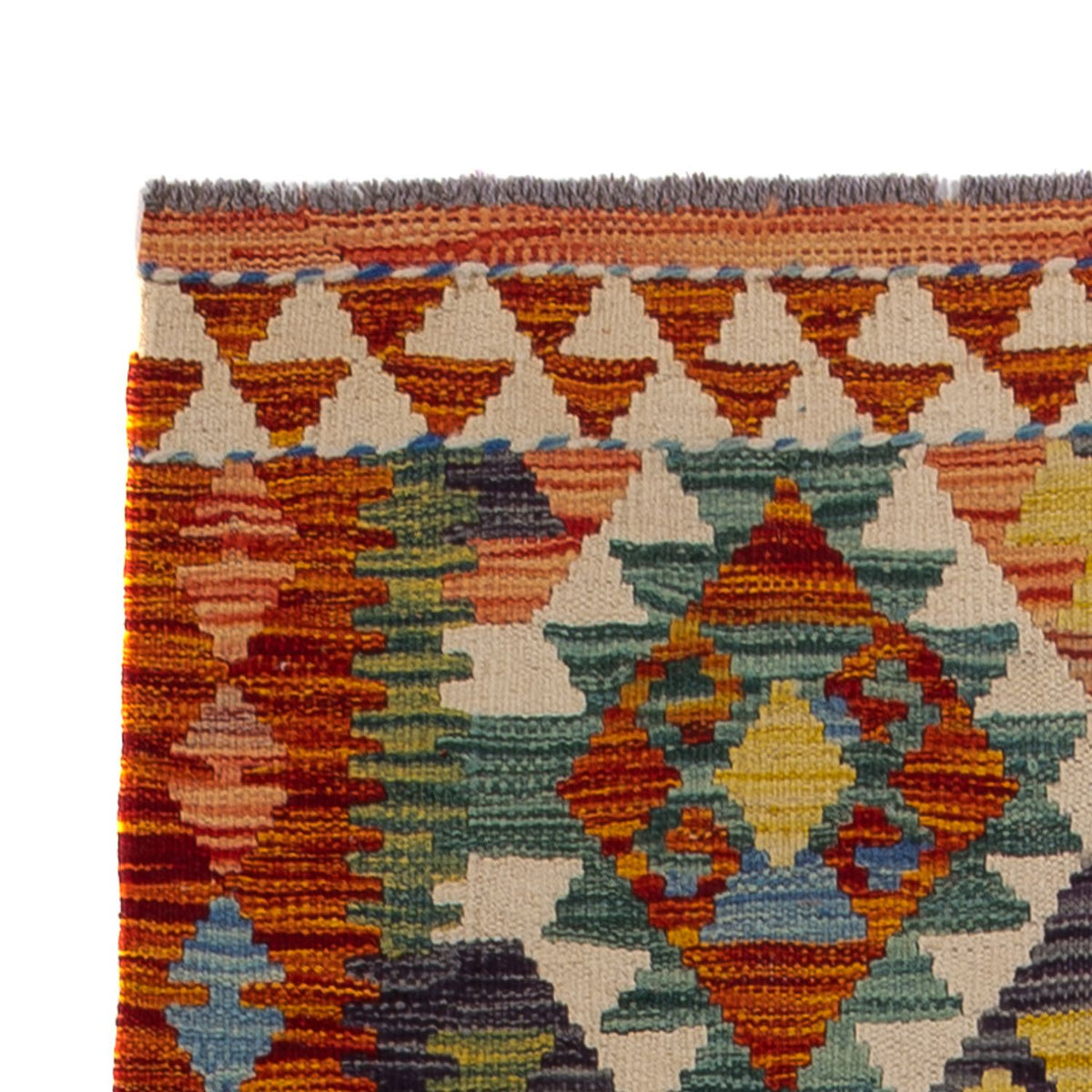 Tapis de couloir Tapis Kelim - Splash - 202 x 86 cm - multicolore