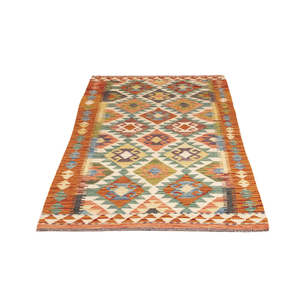 Tapis de couloir Tapis Kelim - Splash - 202 x 86 cm - multicolore