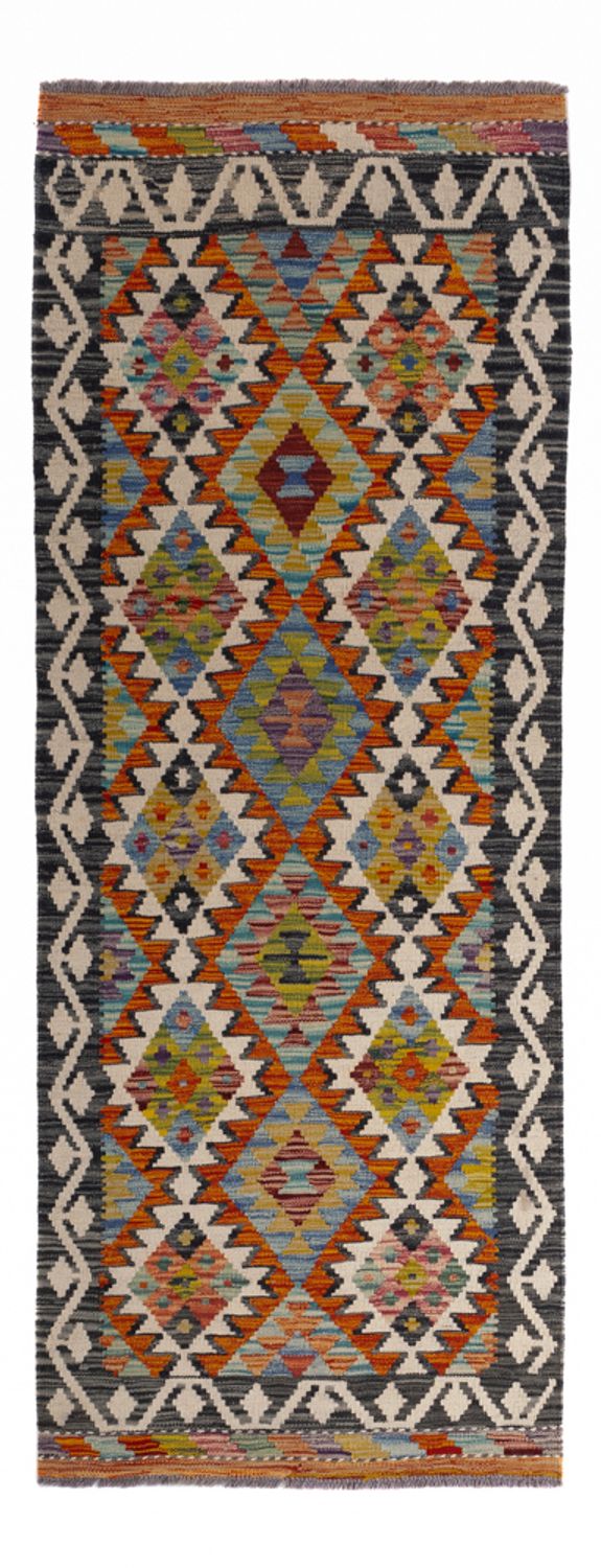 Tapis de couloir Tapis Kelim - Splash - 193 x 80 cm - multicolore