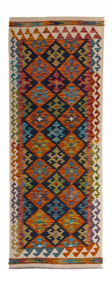 Tapis de couloir Tapis Kelim - Splash - 199 x 76 cm - multicolore