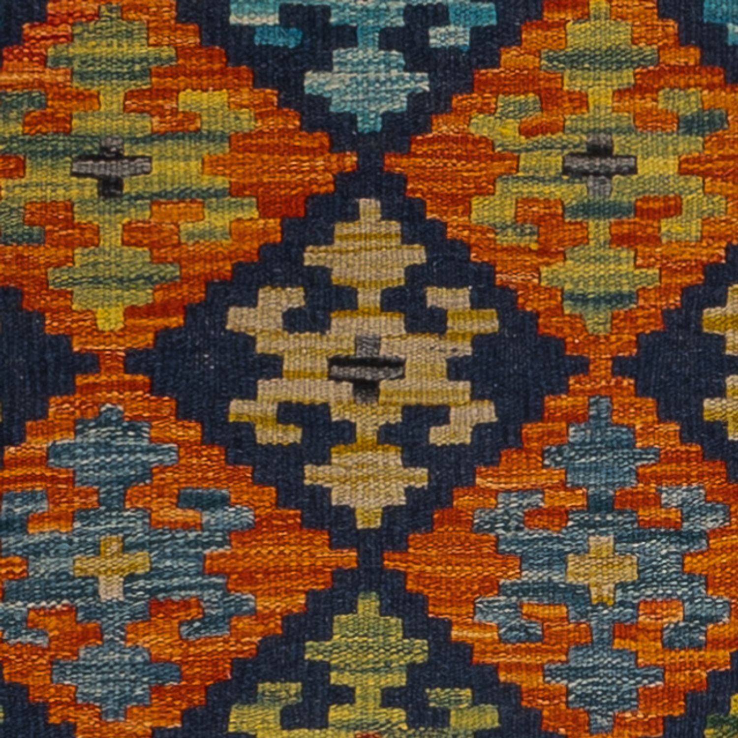 Tapis de couloir Tapis Kelim - Splash - 199 x 76 cm - multicolore
