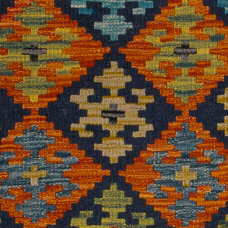 Tapis de couloir Tapis Kelim - Splash - 199 x 76 cm - multicolore