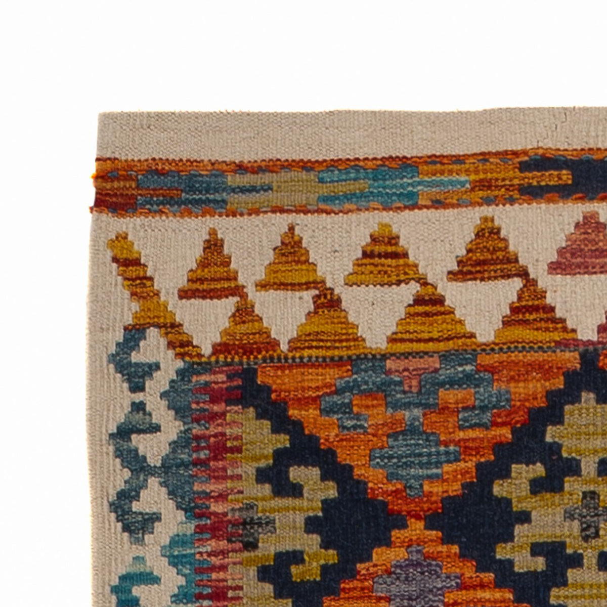 Tapis de couloir Tapis Kelim - Splash - 199 x 76 cm - multicolore