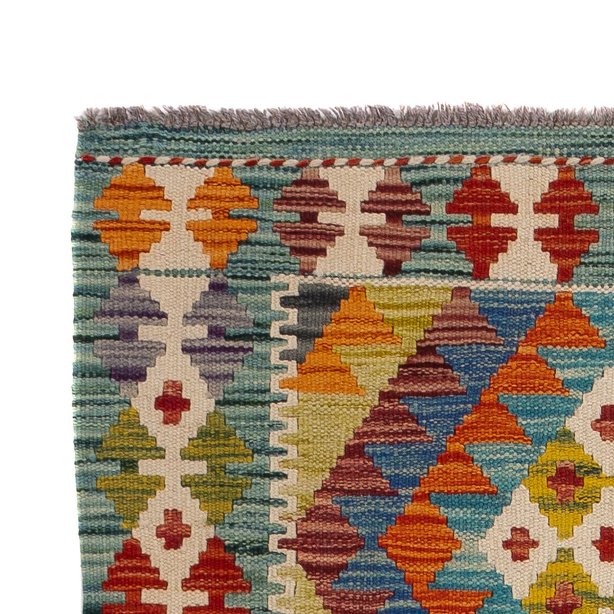 Tapis Kelim - Splash - 123 x 79 cm - multicolore