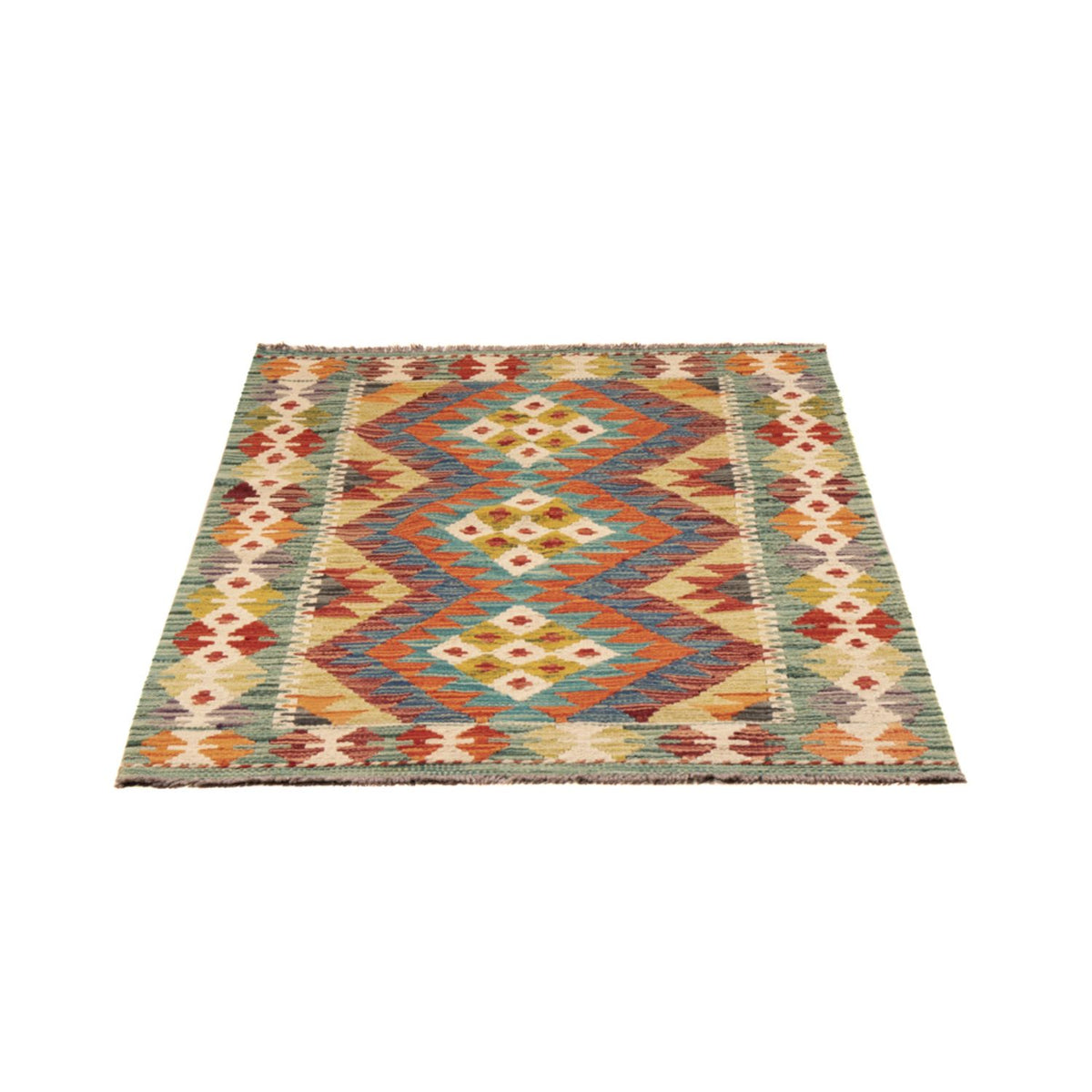 Tapis Kelim - Splash - 123 x 79 cm - multicolore