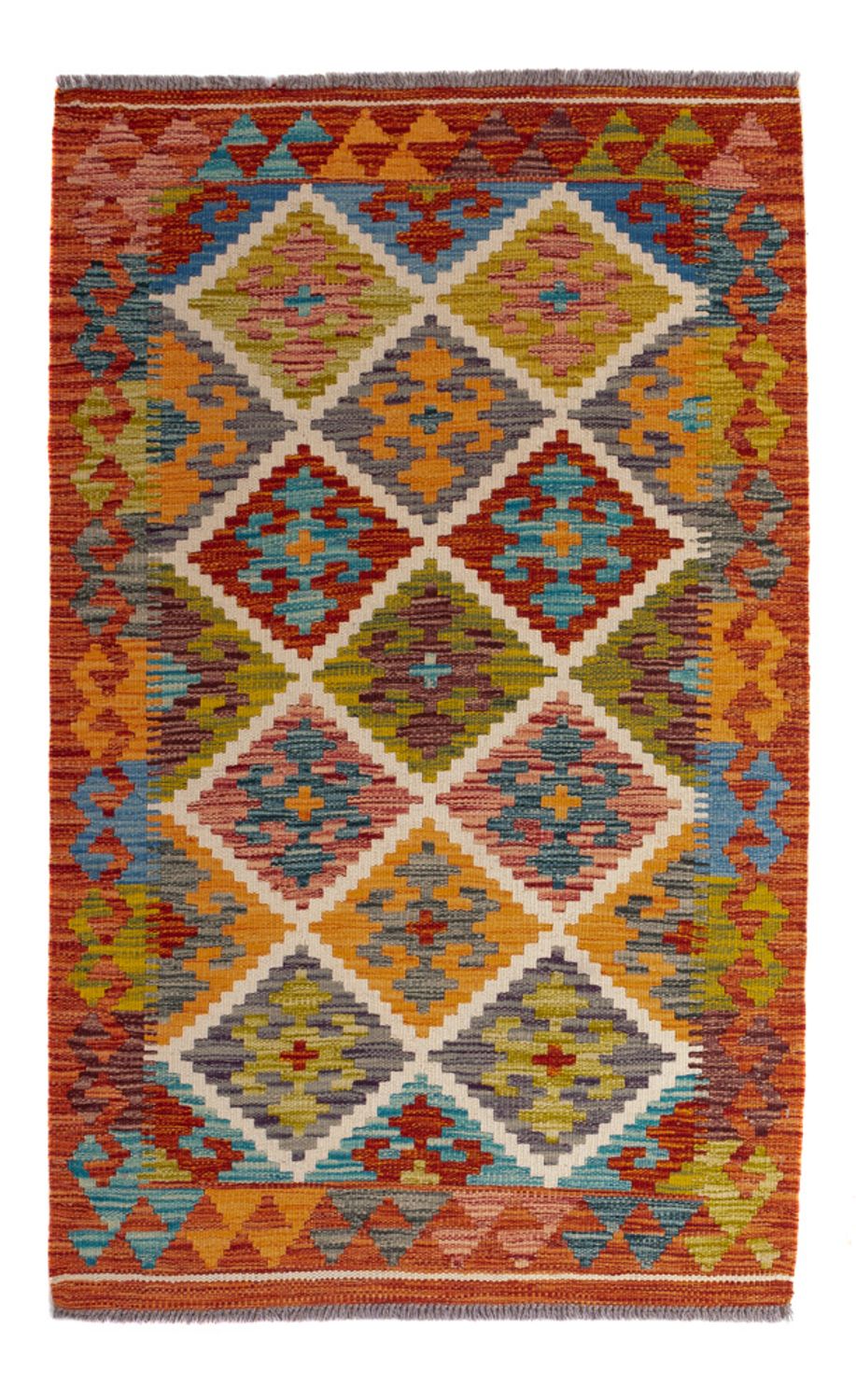 Tapis Kelim - Splash - 127 x 82 cm - multicolore