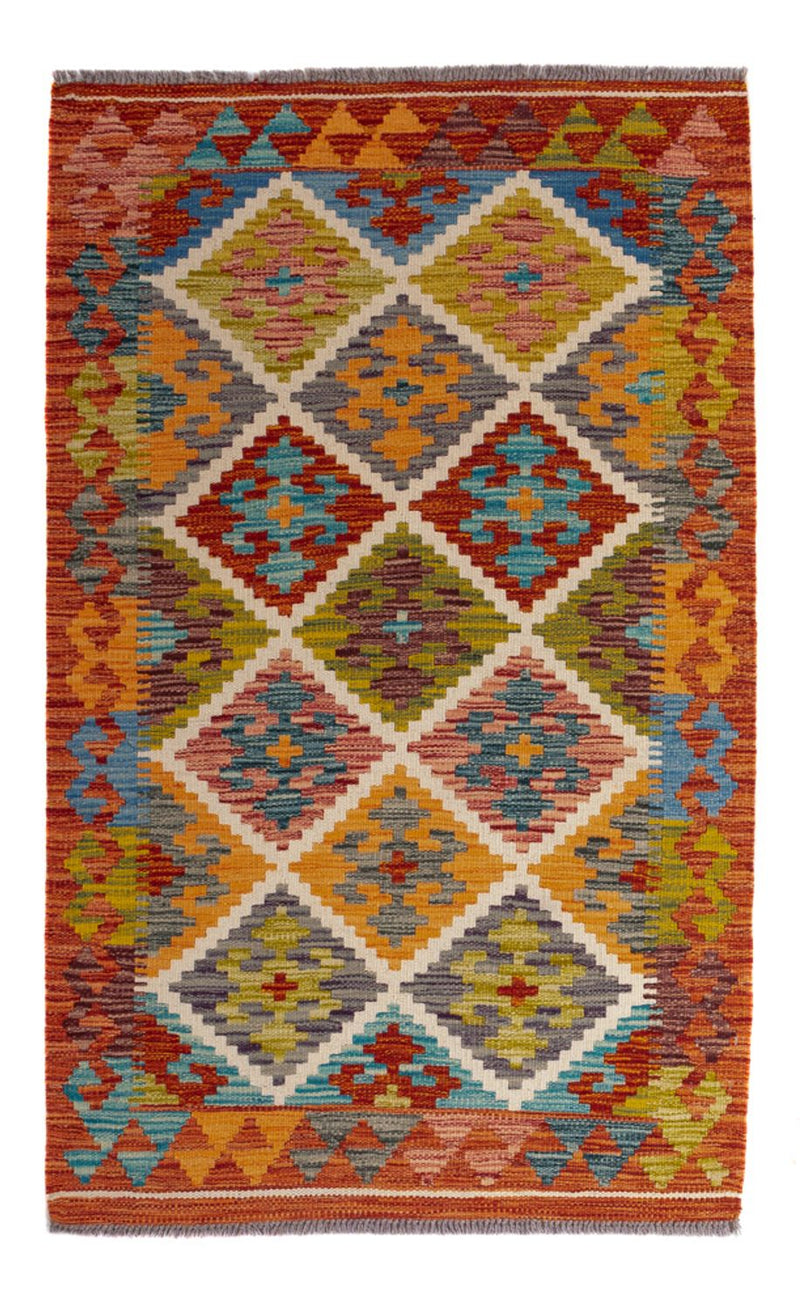 Tapis Kelim - Splash - 127 x 82 cm - multicolore