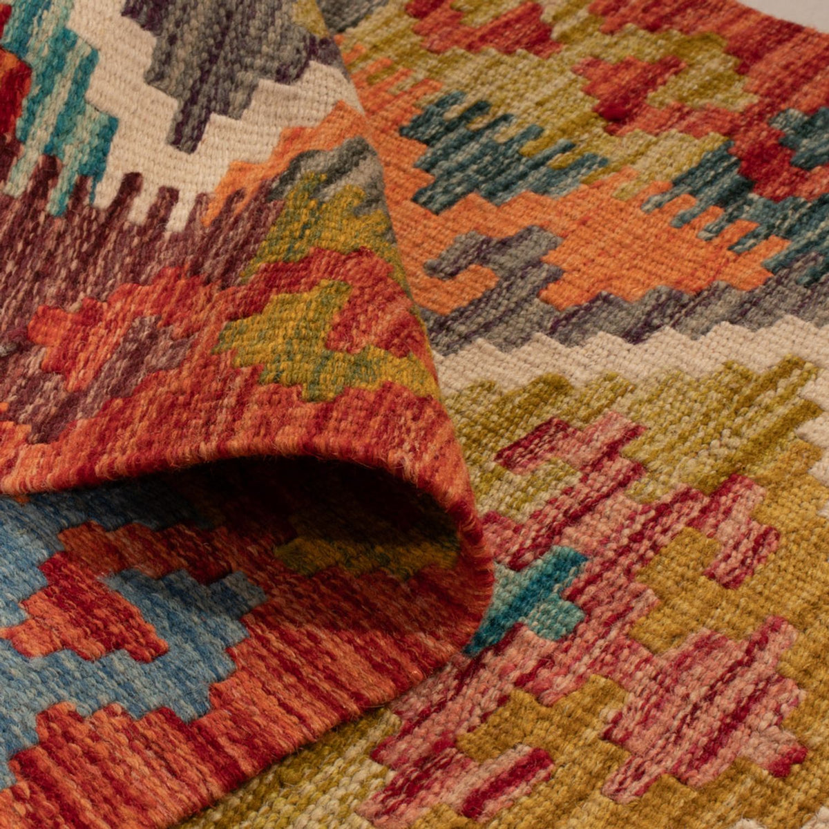 Tapis Kelim - Splash - 127 x 82 cm - multicolore