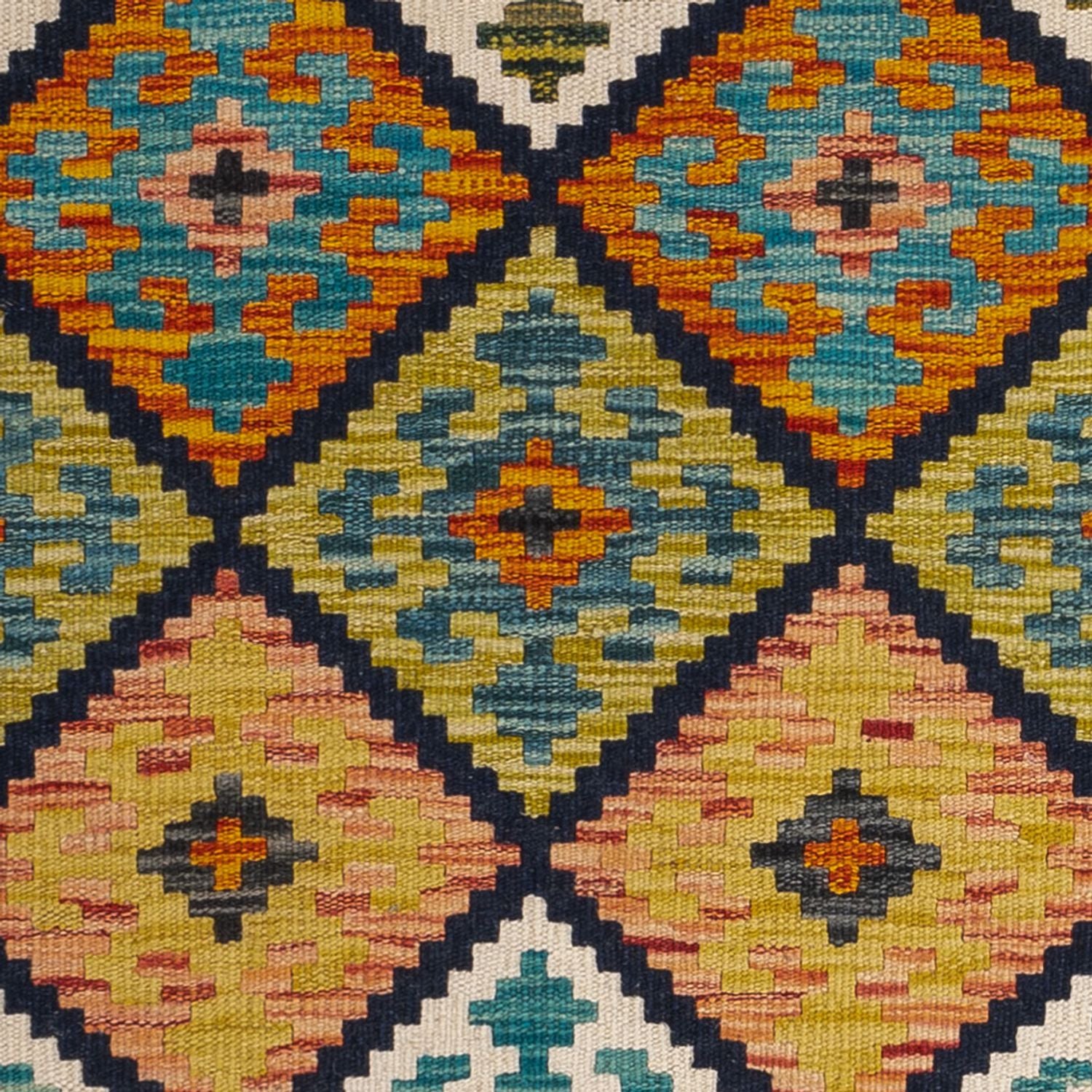 Tapis Kelim - Splash - 119 x 83 cm - multicolore