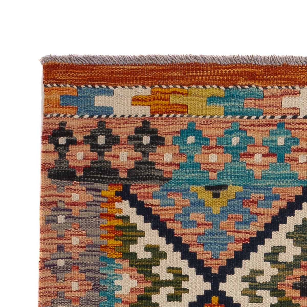 Tapis Kelim - Splash - 119 x 83 cm - multicolore