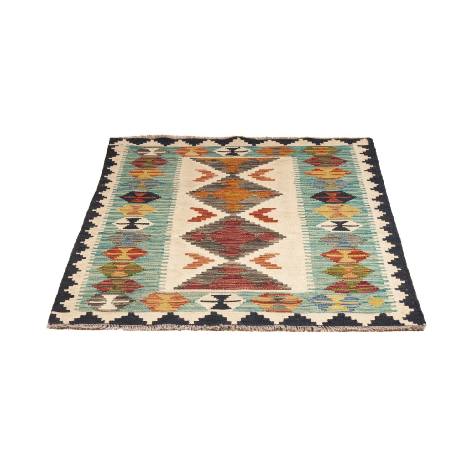 Tapis Kelim - Splash - 130 x 86 cm - multicolore
