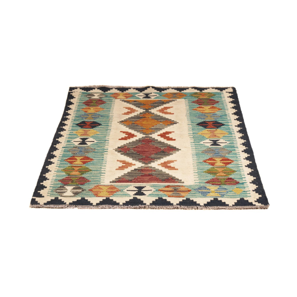 Tapis Kelim - Splash - 130 x 86 cm - multicolore