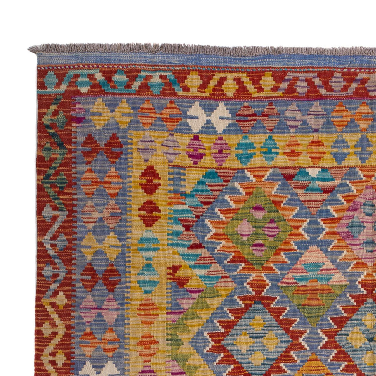 Tapis Kelim - Splash - 204 x 148 cm - multicolore