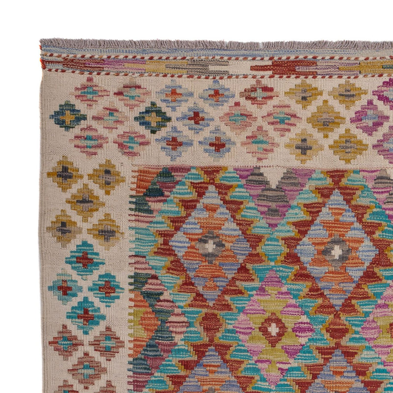 Tapis Kelim - Splash - 198 x 150 cm - multicolore