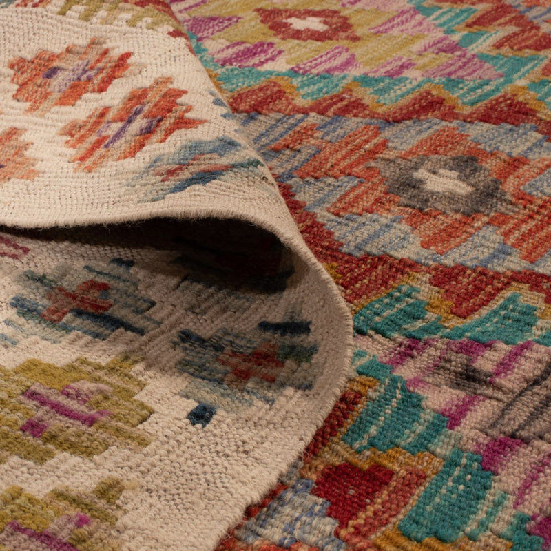 Tapis Kelim - Splash - 198 x 150 cm - multicolore
