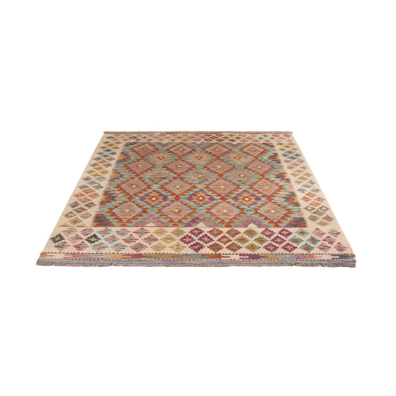 Tapis Kelim - Splash - 198 x 150 cm - multicolore