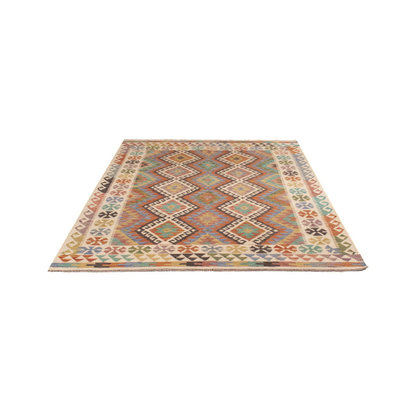 Tapis Kelim - Splash - 197 x 156 cm - multicolore