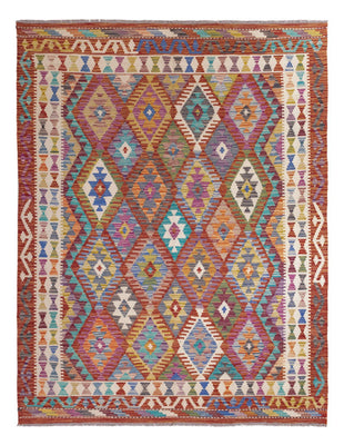 Tapis Kelim - Splash - 198 x 156 cm - multicolore