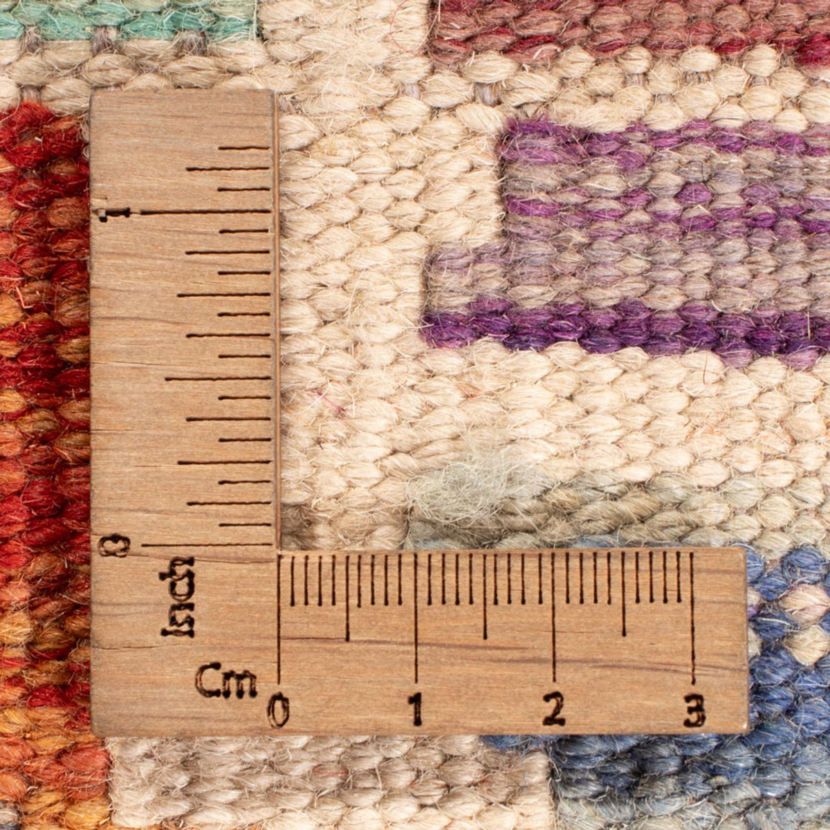 Tapis Kelim - Splash - 198 x 156 cm - multicolore