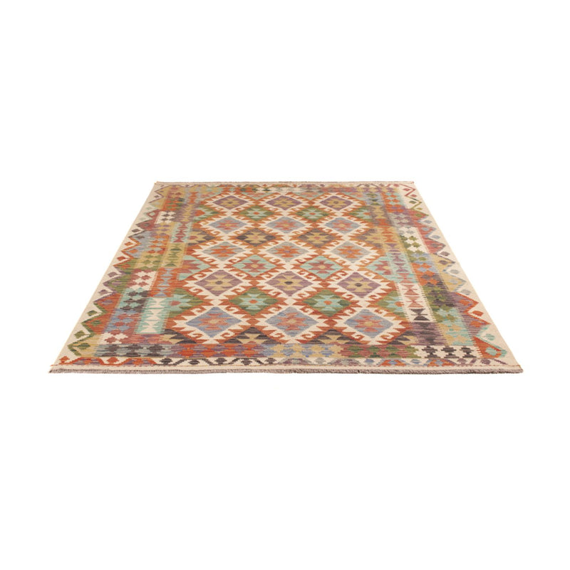 Tapis Kelim - Splash - 201 x 153 cm - multicolore
