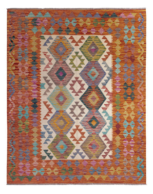 Tapis Kelim - Splash - 198 x 149 cm - multicolore