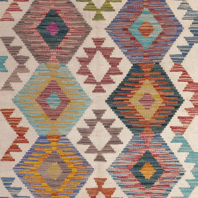 Tapis Kelim - Splash - 198 x 149 cm - multicolore